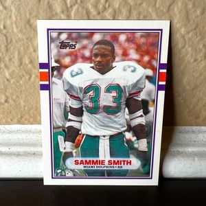 Topps 1989 Sammie Smith Miami Dolphins Football Card, Sports memorabilia, Florid
